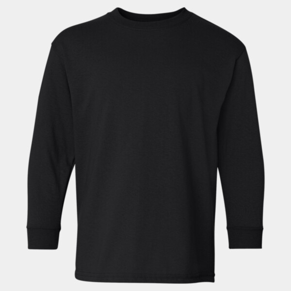 Gildan 5400B Heavy Cotton™ Youth Long Sleeve T-Shirt Gold front view for custom printing