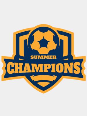 Champions Summer Soccer logo template