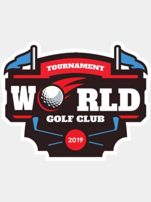 World Tournament Golf club logo template