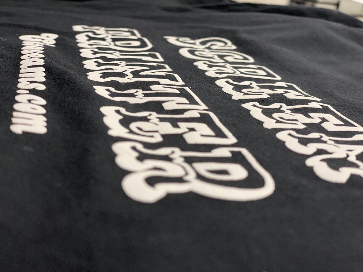 single color custom screen print transfer