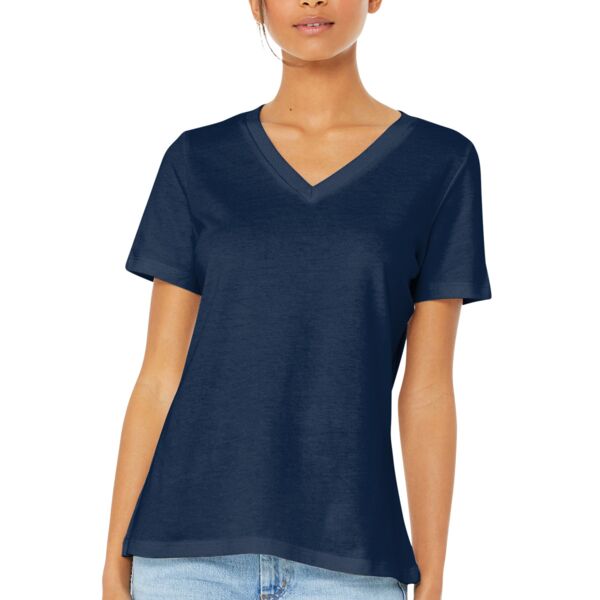 Bella Canvas Women's Relaxed Jersey Short Sleeve V Neck Tee Thumbnail