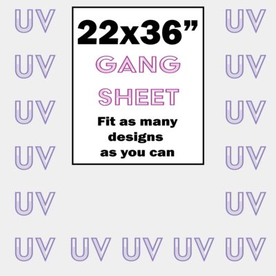 UV DTF Gang Sheet 22x36" Thumbnail