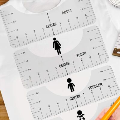 DTF Transfer T - Shirt Alignment Guide [5 Pc Set]  Thumbnail