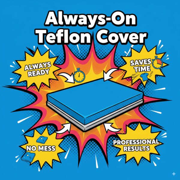 Always-On Teflon Cover – No-Mess Heat Press Protector (16x24") Thumbnail