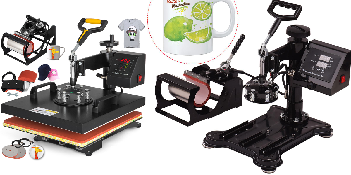 Seeutek Pro 5 in 1 Heat Press Machine 12x15 inch 360-Degree Swing Away  Digital T Shirt Pressing Machine Multifunction Heat Transfer Sublimation  Combo
